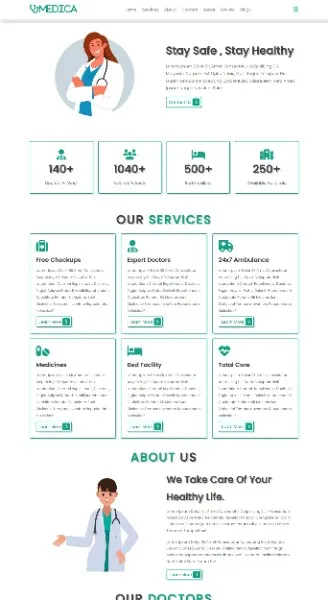 hospital website development services
